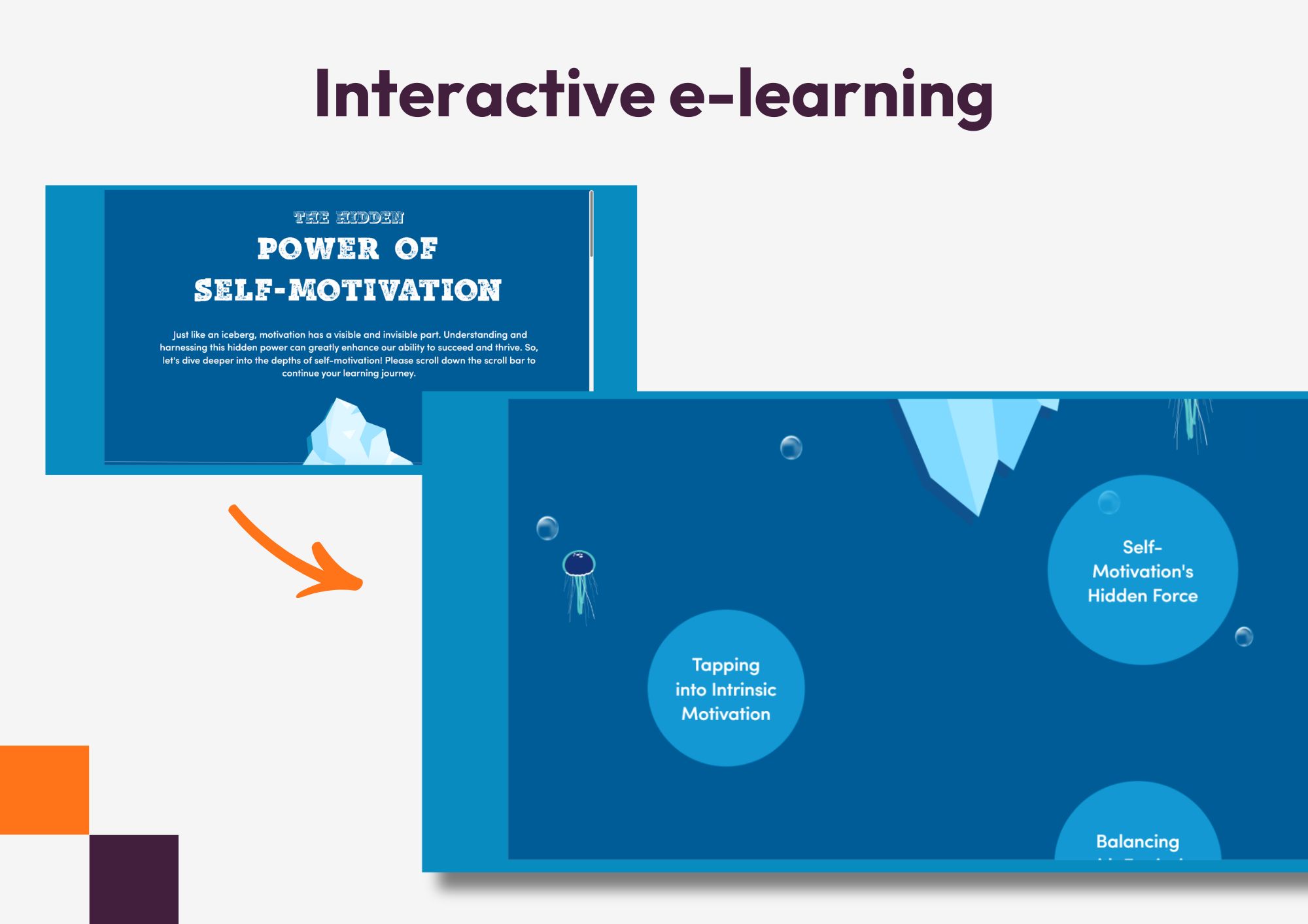 Interactive e-learning example