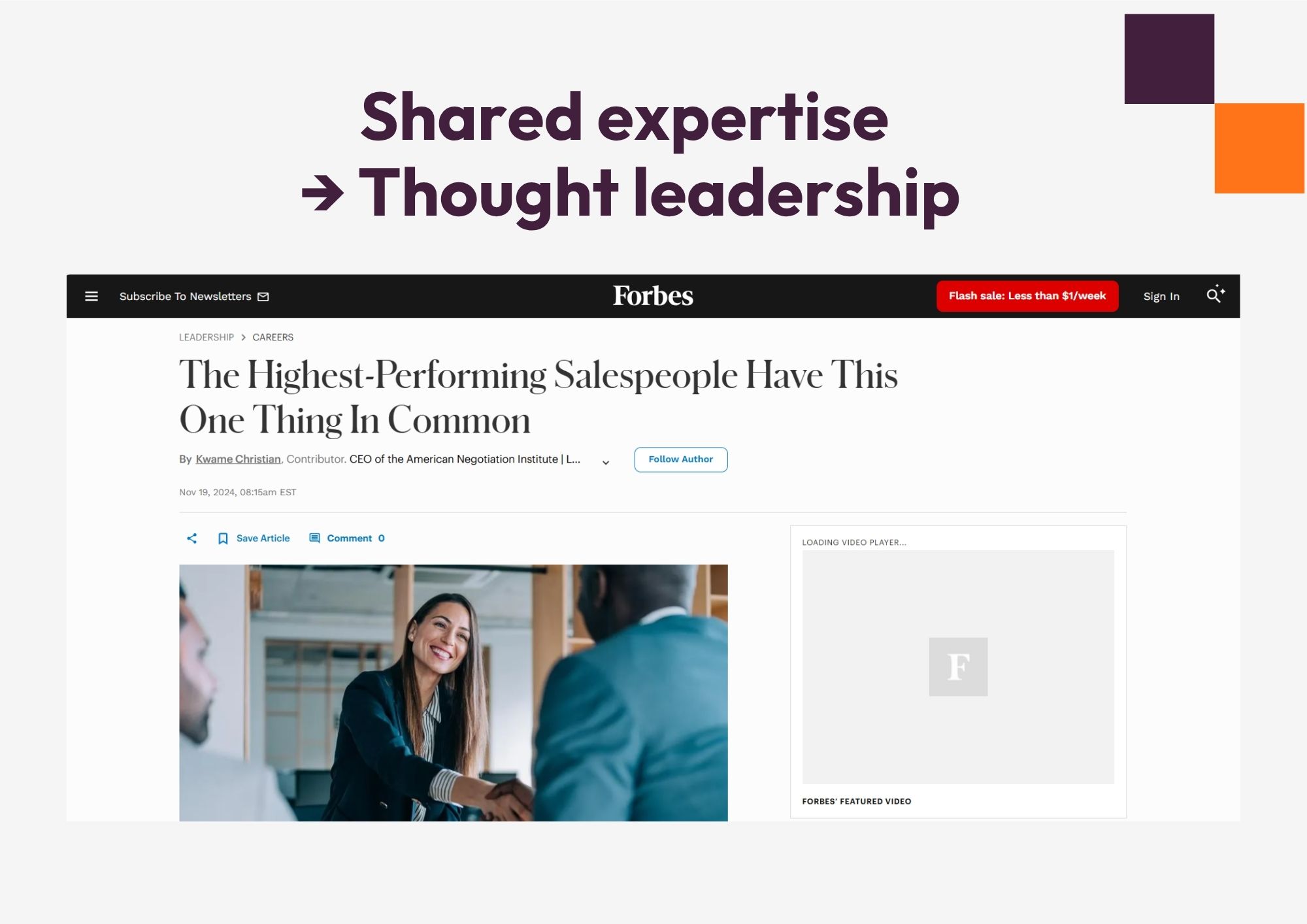 From industry report to solid thought leadership