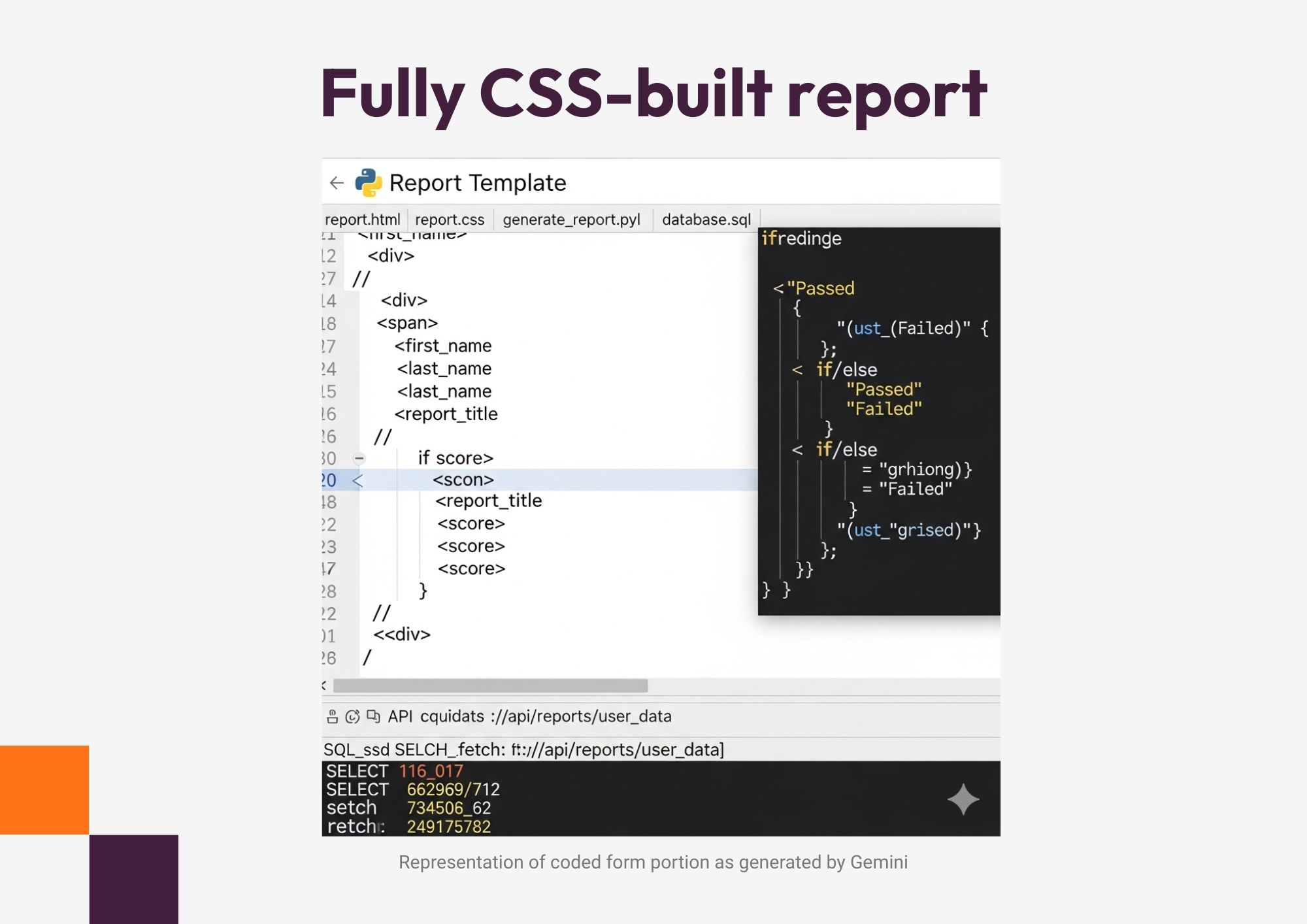 Fully CSS built report