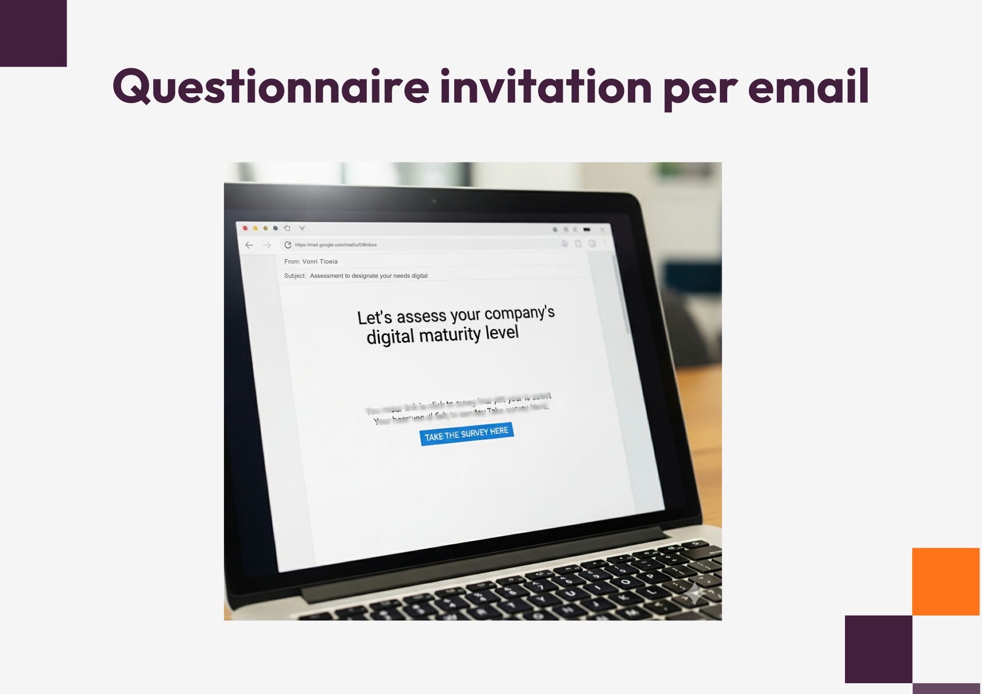 Questionnaire invitation per email
