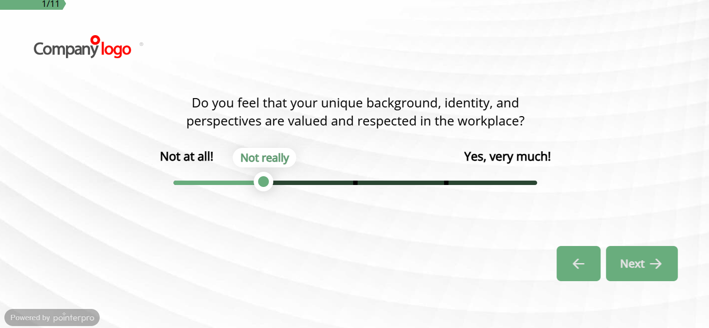 DEI assessment questionnaire question